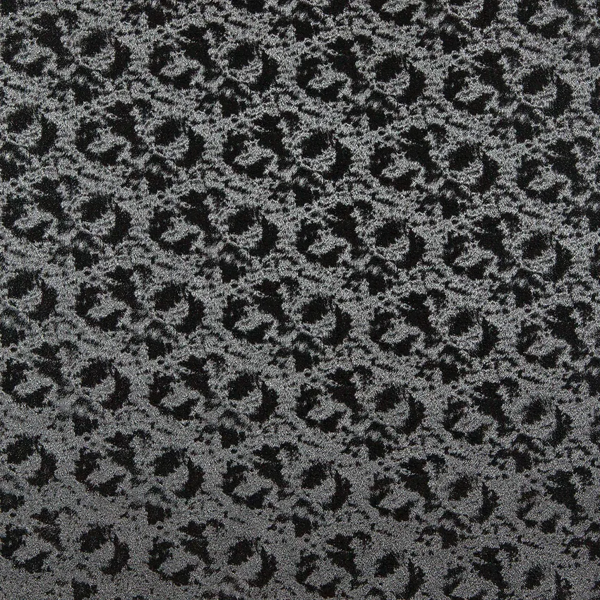 Ebony Black Unique Heavy Brushed Metallic Texture Vinyl Upholstery Fabric