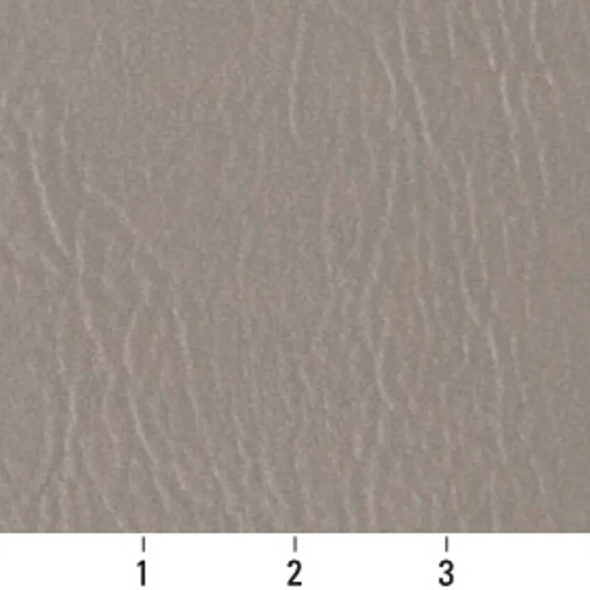 Greystone Gray Leather Grain Outdoor Marine Upholstery Fabric by the Yard — Scale in inches