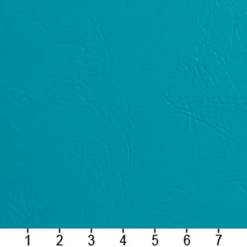 Teal Aqua Azure Plain Automotive Vinyl Upholstery Water and Bacteria Resistant Fabric — Scale in inches
