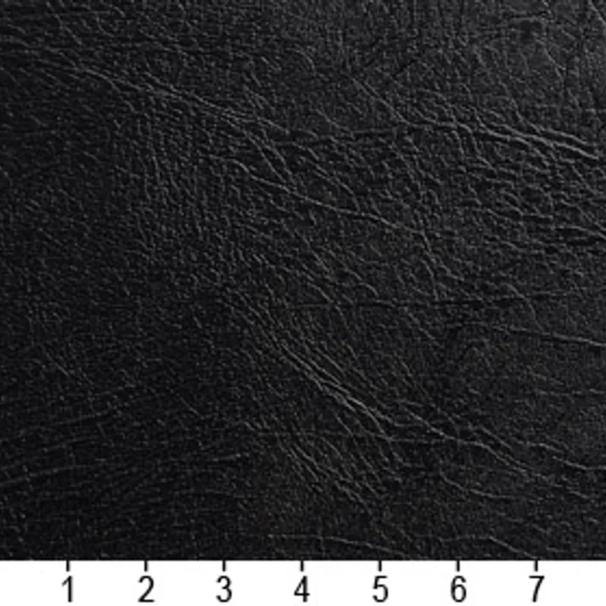 Black Onyx Distressed Automotive Vinyl Upholstery Stain and Bacteria Resistant Fabric — Scale in inches