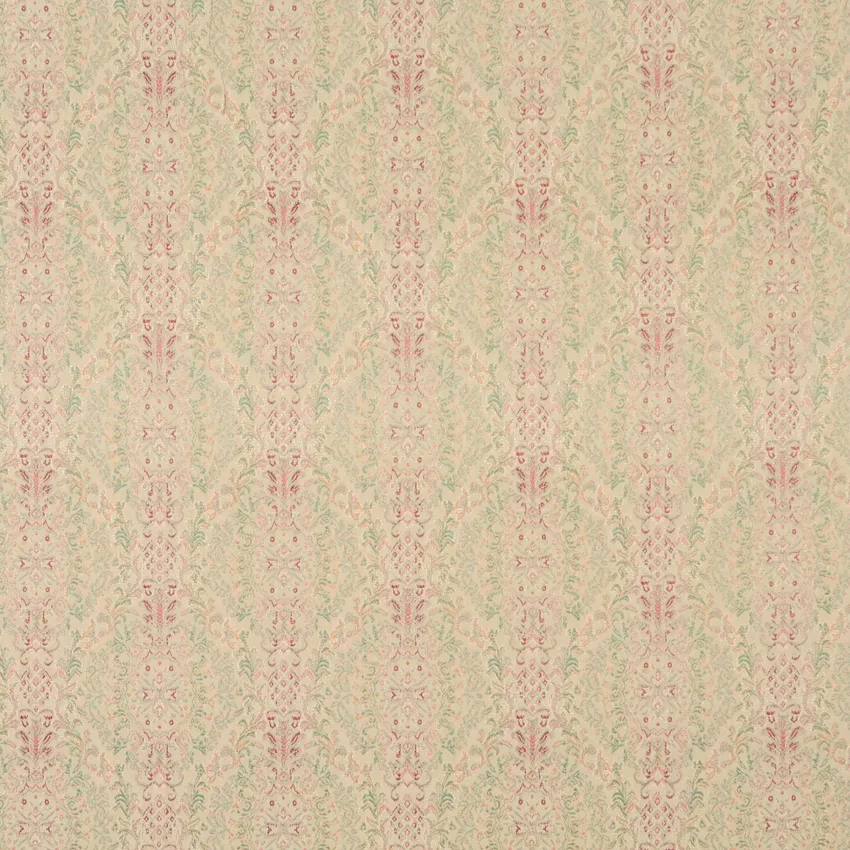 Petal Beige and Burgundy Heirloom Medallion Brocade Upholstery Fabric