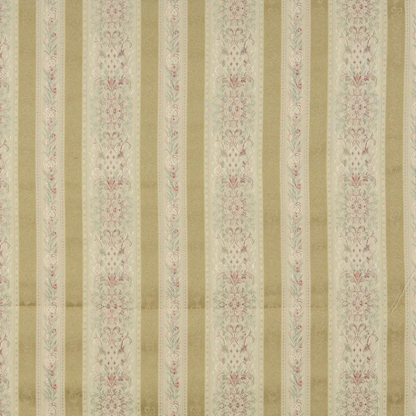 Gold Beige and Gold Heirloom Brocade Upholstery Fabric by the Yard