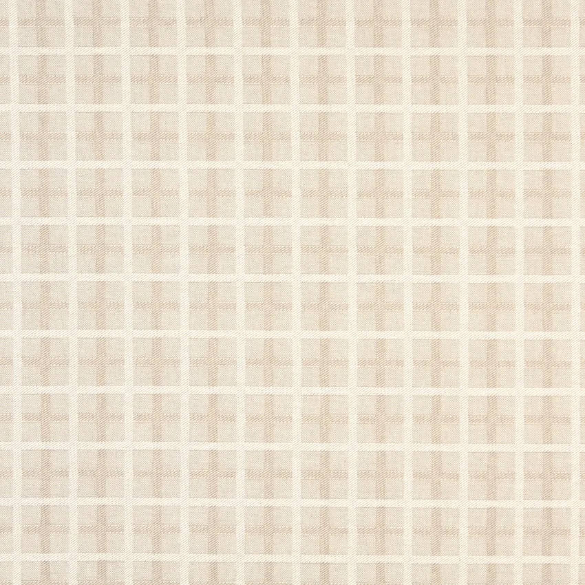 Beige and White Abstract Checkered  Damask Upholstery Fabric