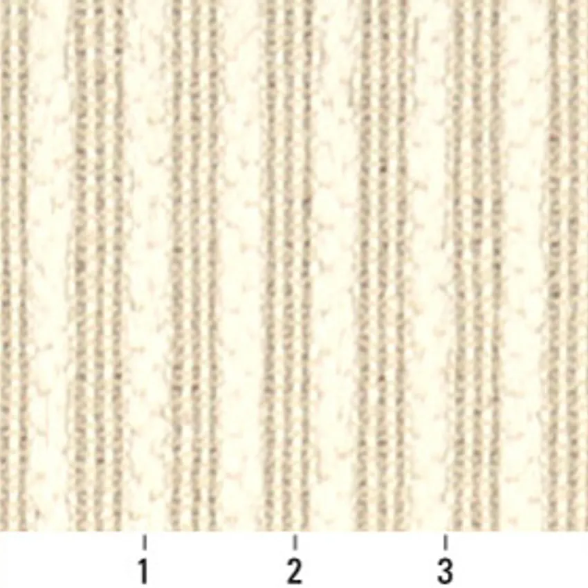 Linen  Off White Contemporary  Chenille Upholstery Fabric — Scale in inches