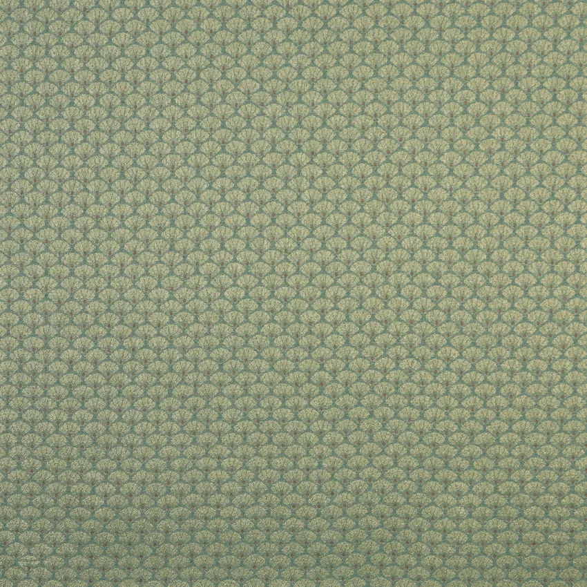 Sage Gold and Light Green Small Scale Damask Upholstery Fabric by the Yard