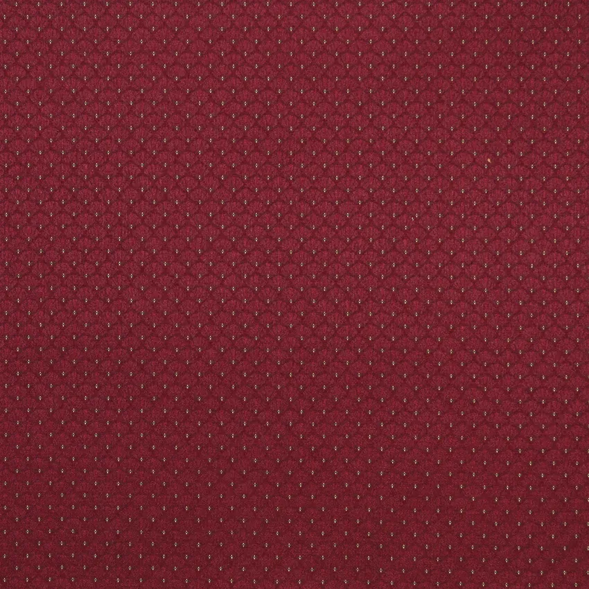 Burgundy Wine Red Small Scale Shell Oriental Fan Upholstery Fabric