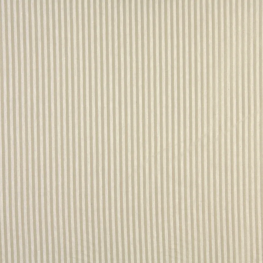 Natural Off White and Beige Small Scale Stripe Damask Upholstery Fabric