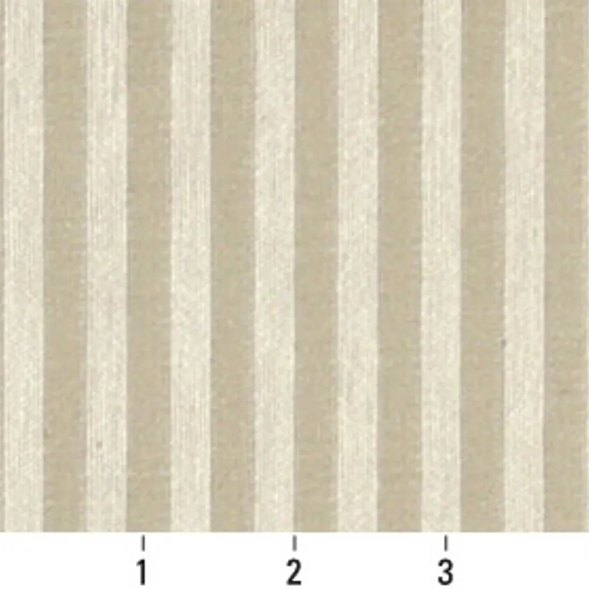Natural Off White and Beige Small Scale Stripe Damask Upholstery Fabric — Scale in inches