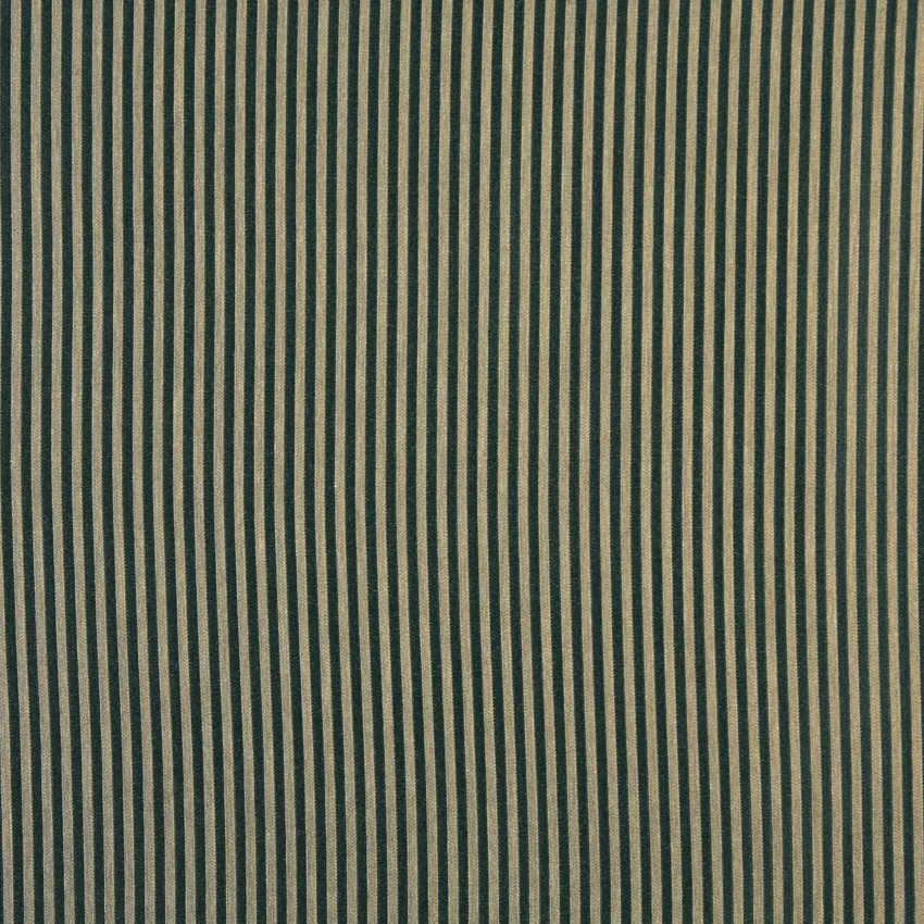 Forest Green and Beige Small Scale Stripe Damask Upholstery Fabric