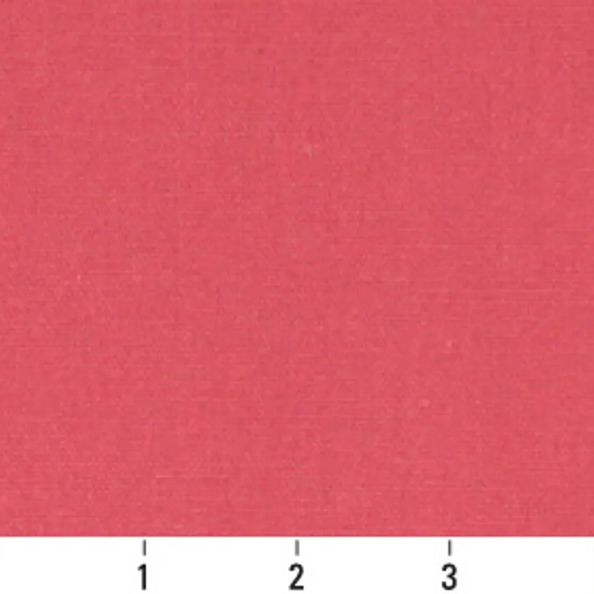 Coral Red and Pink Washed Look Plain Denim Upholstery Soil and Stain Resistant Fabric — Scale in inches