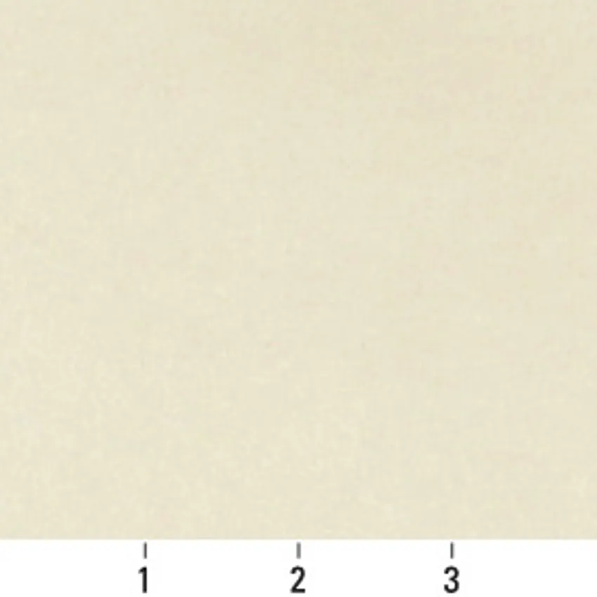 Ivory White Plain Microfiber Upholstery Fabric by the Yard — Scale in inches
