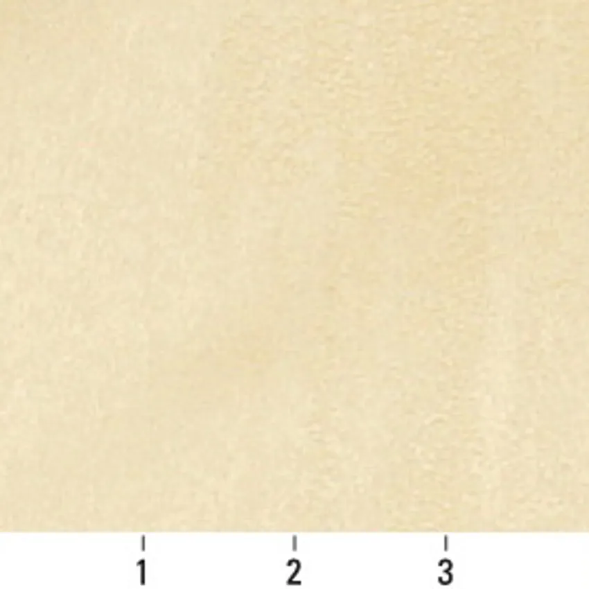Cream White Plain Microfiber Upholstery Fabric by the Yard — Scale in inches