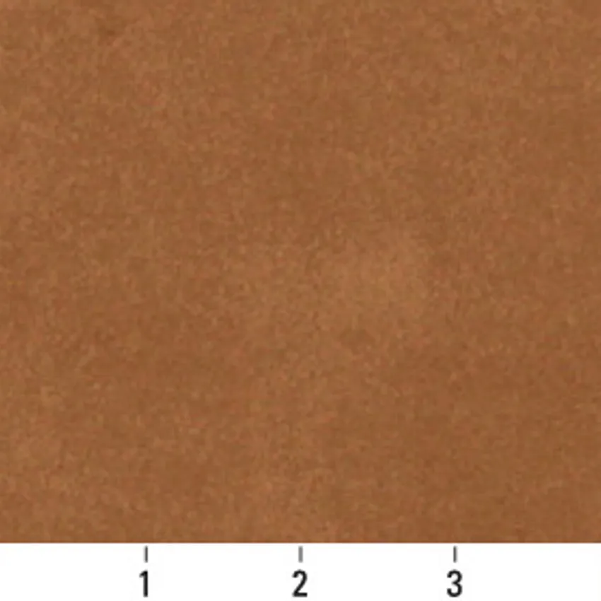 Pecan Beige and Brown Plain Microfiber Upholstery Fabric by the Yard — Scale in inches