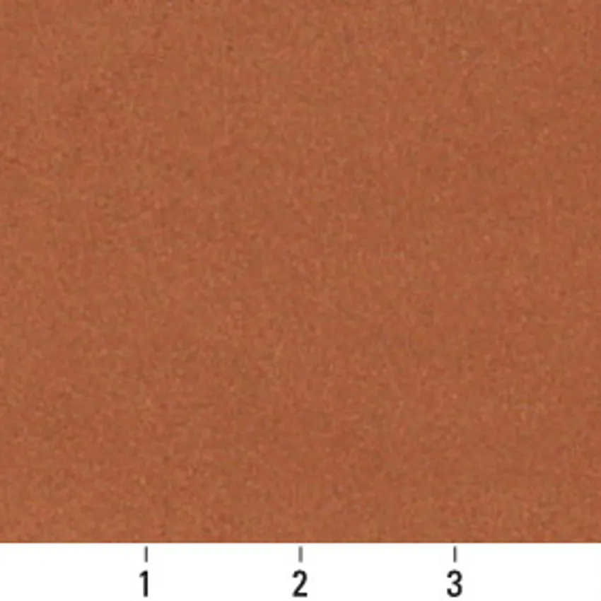 Saddle Beige and Brown Plain Microfiber Upholstery Fabric by the Yard — Scale in inches