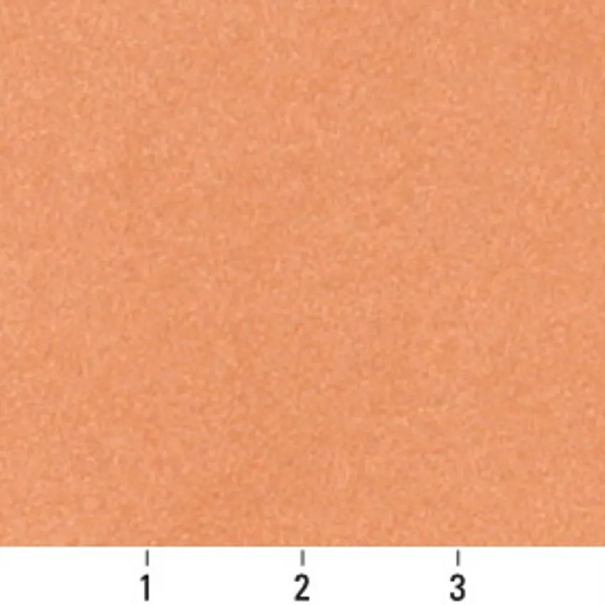 Apricot Coral Plain Microfiber Upholstery Fabric by the Yard — Scale in inches