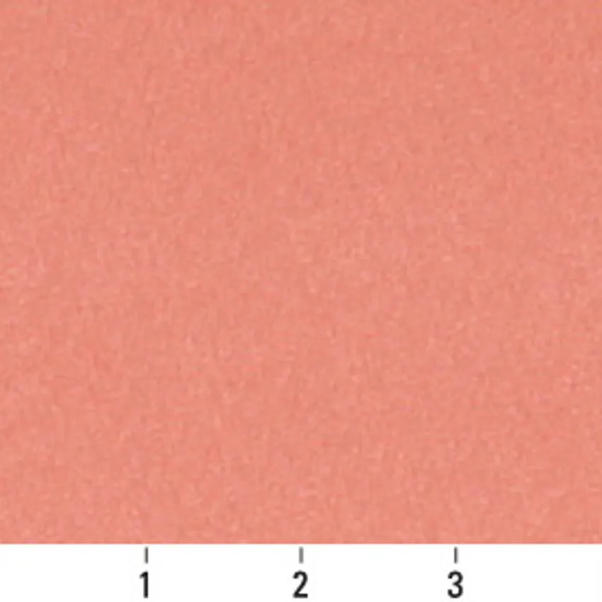 Tea Rose Coral Plain Microfiber Upholstery Fabric by the Yard — Scale in inches