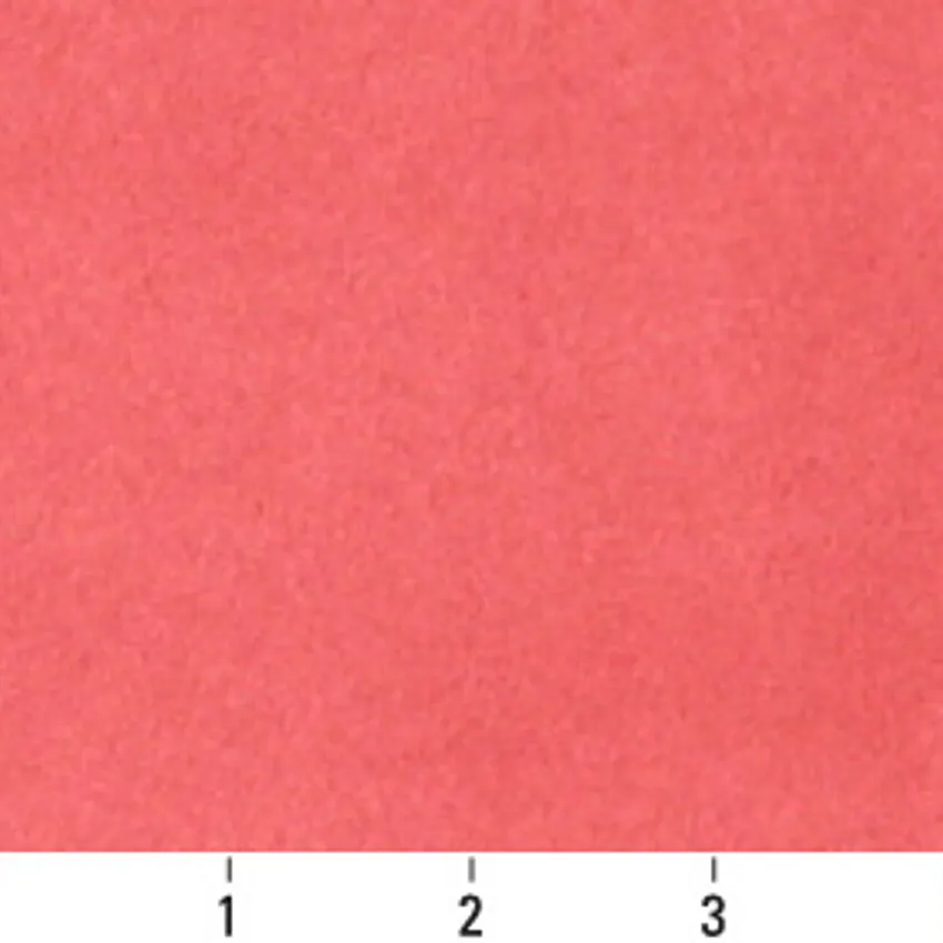 Coral Plain Microfiber Upholstery Fabric by the Yard — Scale in inches