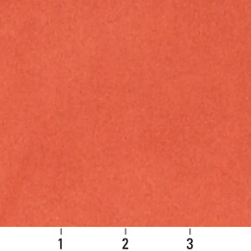 Spice Coral Plain Microfiber Upholstery Fabric by the Yard — Scale in inches