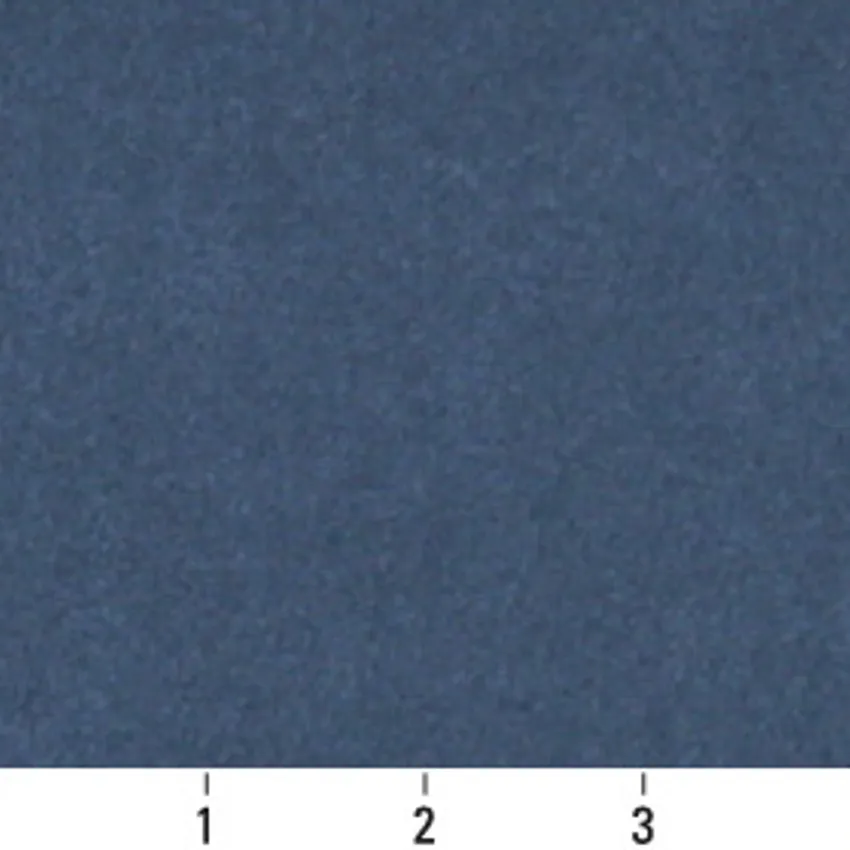 Marine Blue Dark Blue Plain Microfiber Upholstery Fabric by the Yard — Scale in inches