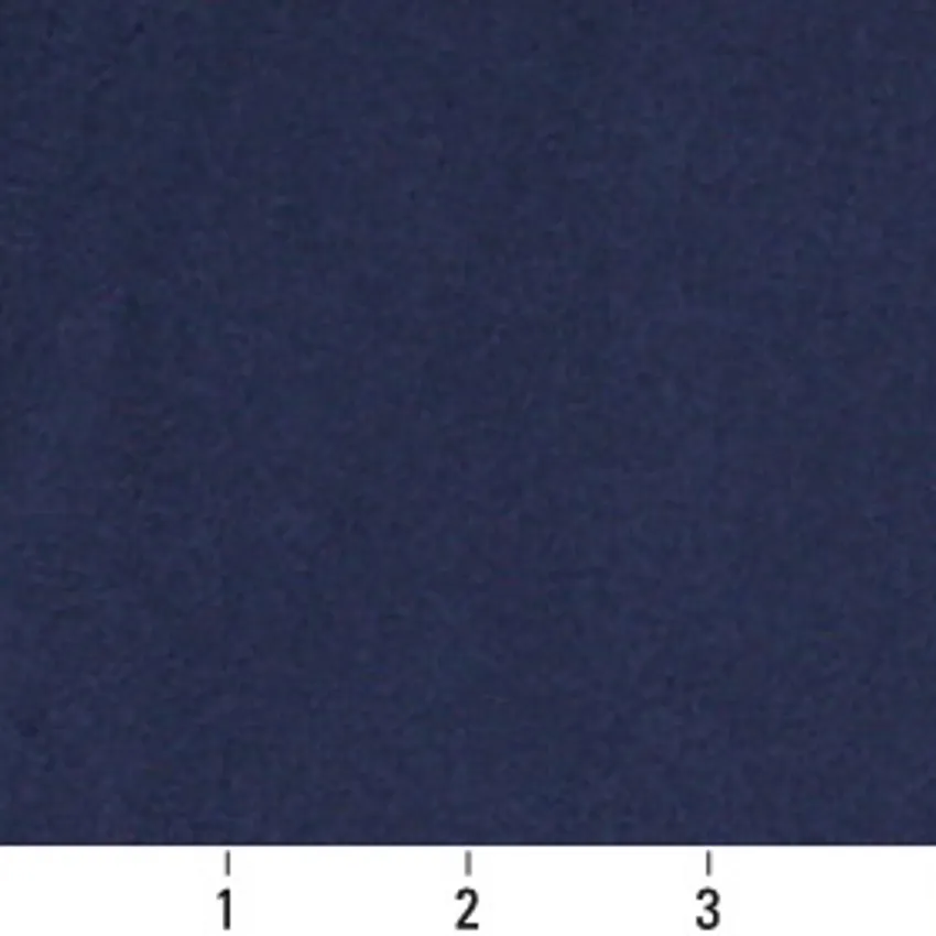 Navy Dark Blue Plain Microfiber Upholstery Fabric by the Yard — Scale in inches