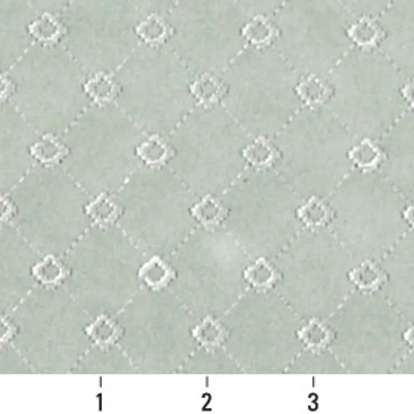 Celadon Diamond Light Green Small Scale Microfiber Upholstery Fabric by the Yard — Scale in inches