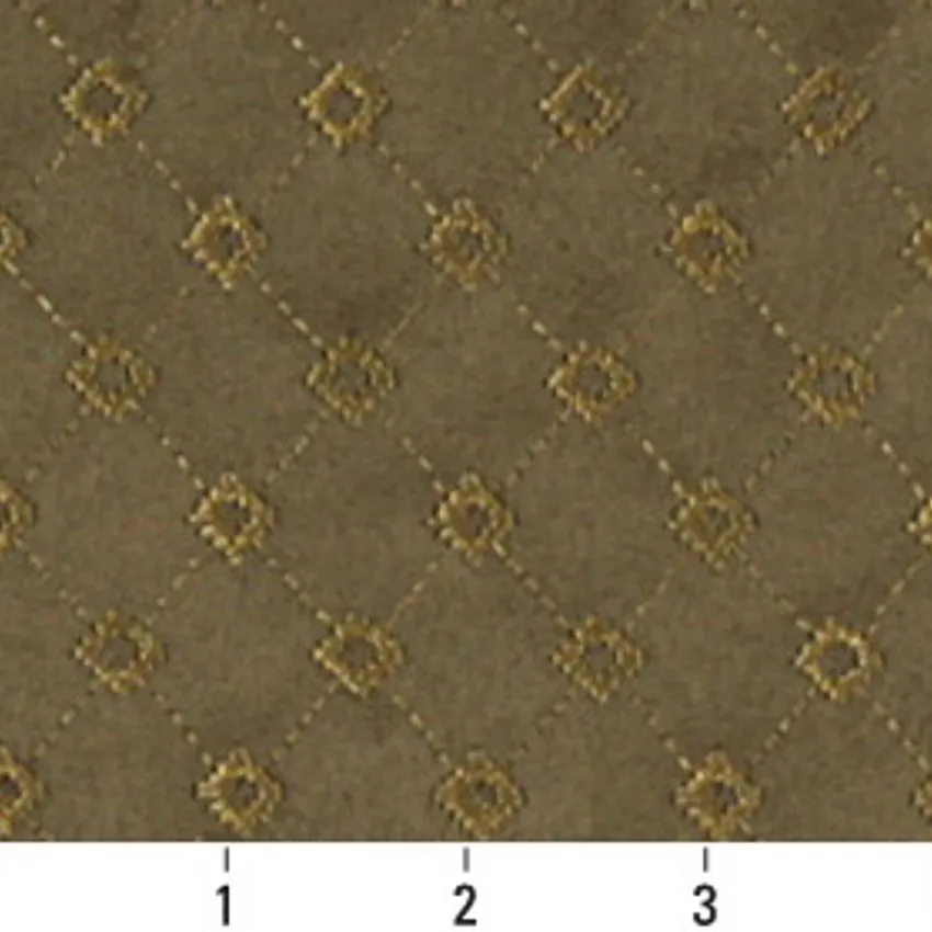 Olive Diamond Dark Green Small Scale Microfiber Upholstery Fabric by the Yard — Scale in inches