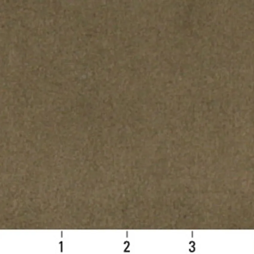 Olive Dark Green Plain Microfiber Upholstery Fabric by the Yard — Scale in inches