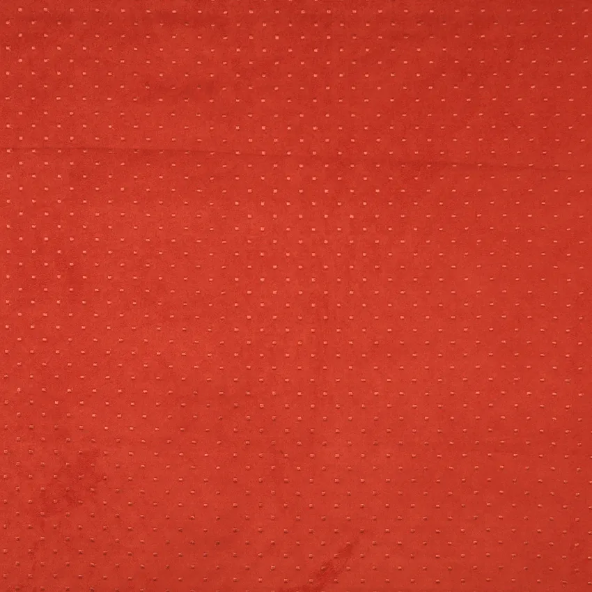 Coral Red Dot Burgundy Small Scale Microfiber Upholstery Fabric by the Yard
