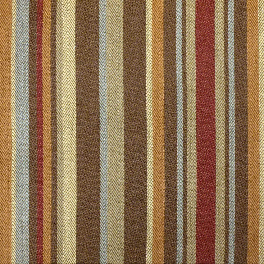 Mahogany Brown and Red Herringbone Cotton Upholstery Fabric by the Yard