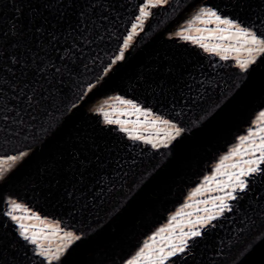 Alani Black Olive Black Abstract & Geometric Velvet Upholstery Fabric by the Yard — Upholstery Fabric