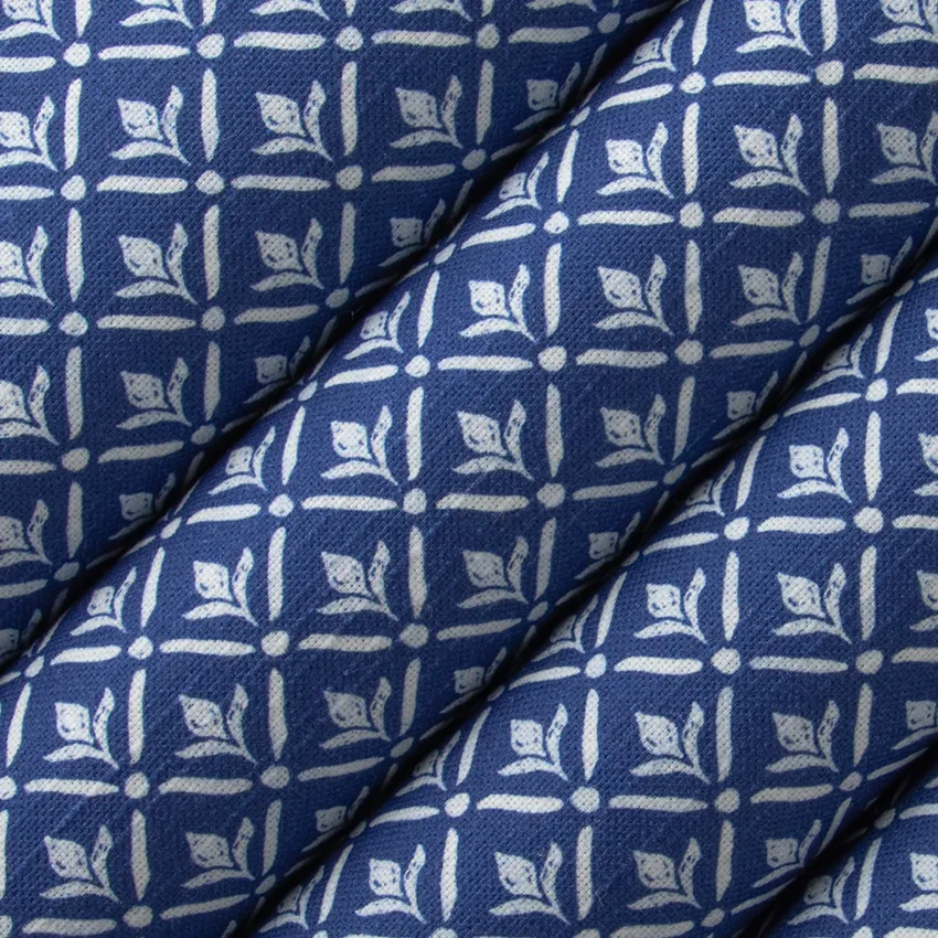 Alicia Sapphire Blue Diamonds Prints Drapery and Upholstery Fabric by the Yard — Upholstery and Drapery Fabric