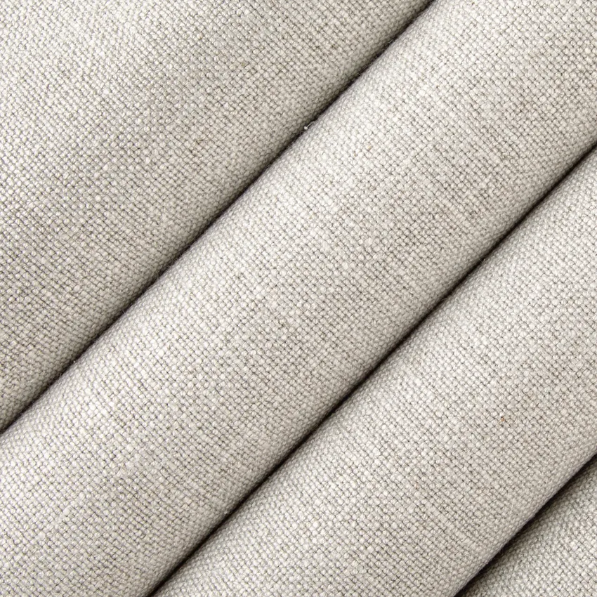 Allison Zinc Grey & Silver Plain & Solid Linen & Linen Looks Drapery and Upholstery Fabric by the Yard — Upholstery and Drapery Fabric