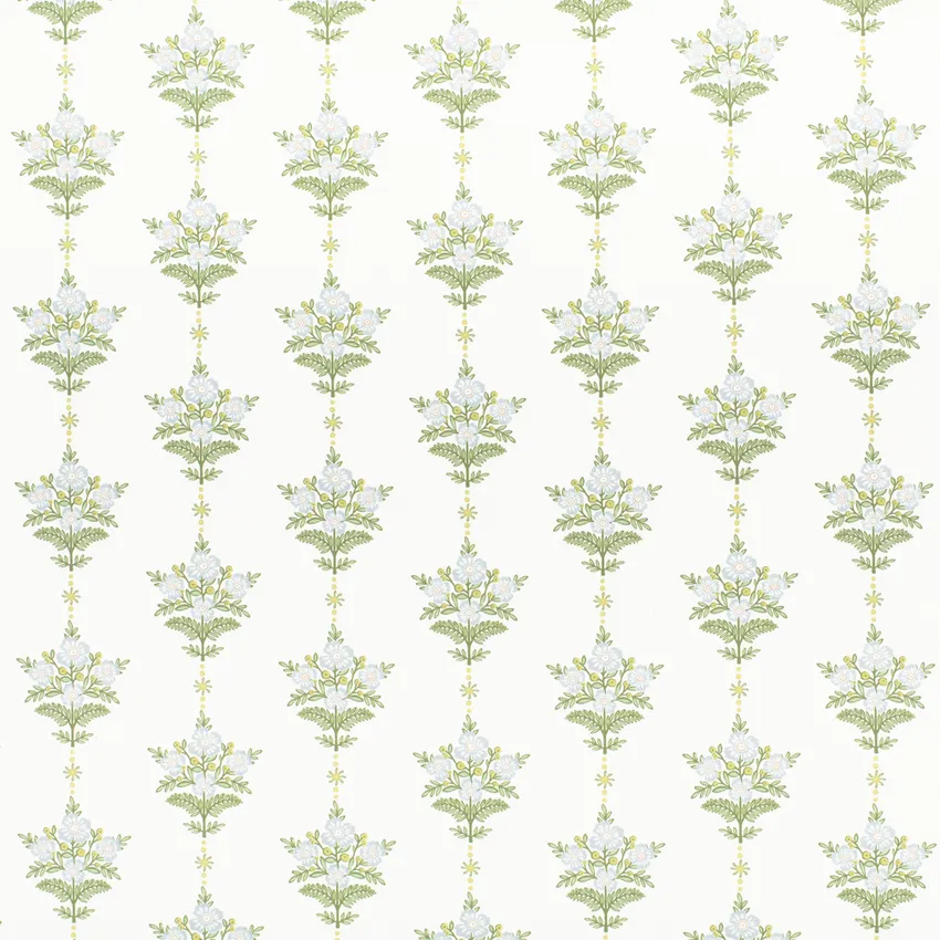 Amanda Fern Green Floral Prints Drapery and Upholstery Fabric by the Yard