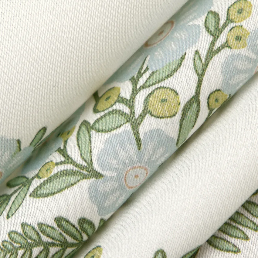 Amanda Fern Green Floral Prints Drapery and Upholstery Fabric by the Yard — Upholstery and Drapery Fabric