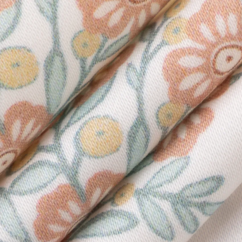 Amanda Dusty Rose Pink Floral Prints Drapery and Upholstery Fabric by the Yard — Upholstery and Drapery Fabric