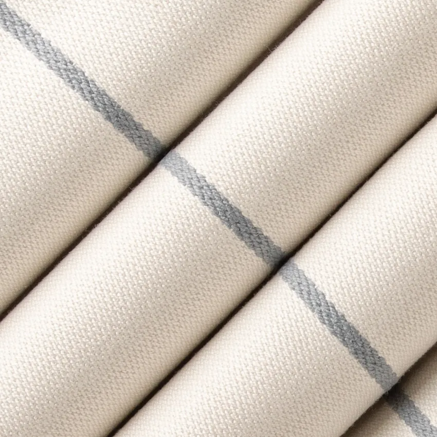 Amos Steel Grey & Silver Stripe Woven Patterns Drapery and Upholstery Fabric by the Yard — Upholstery and Drapery Fabric