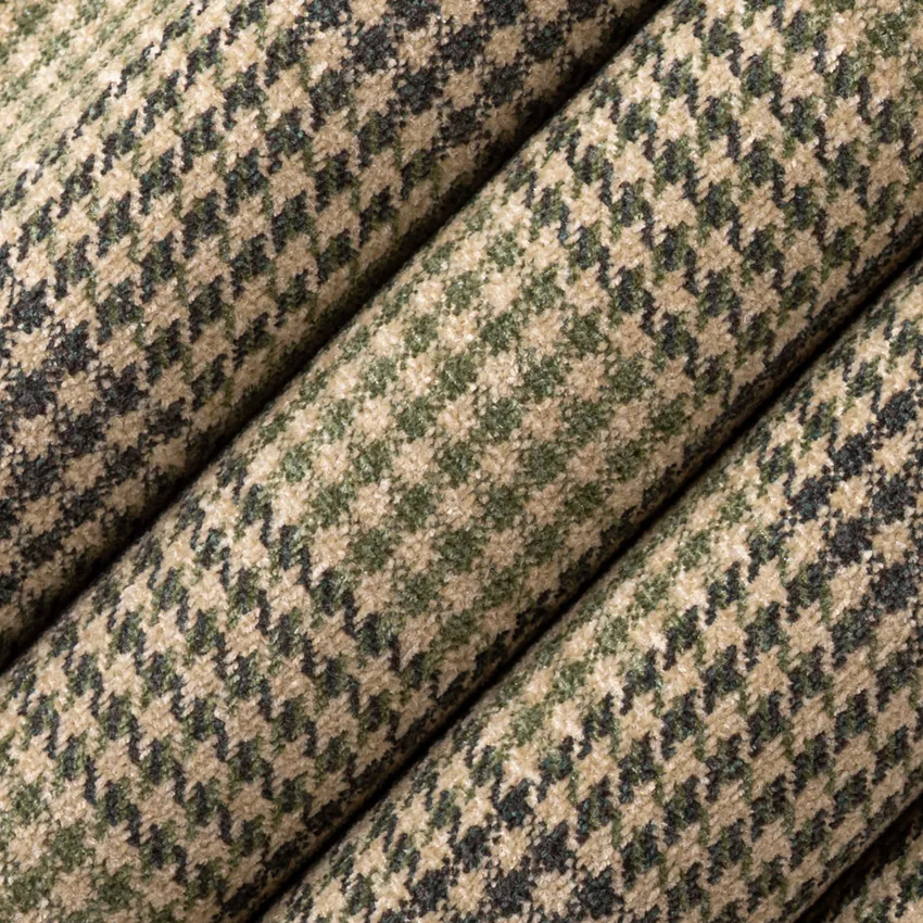 andrea Hunter Green Plaid Chenille Drapery and Upholstery Fabric by the Yard — Upholstery and Drapery Fabric