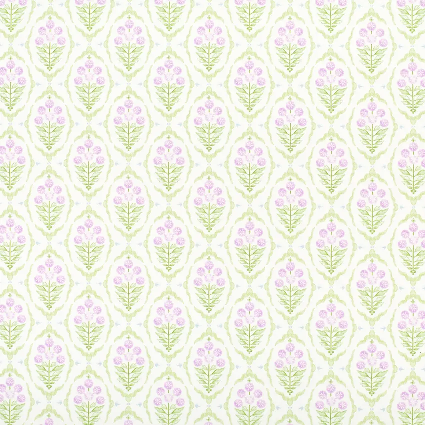 Angelica Violet Purple Floral Prints Drapery and Upholstery Fabric by the Yard