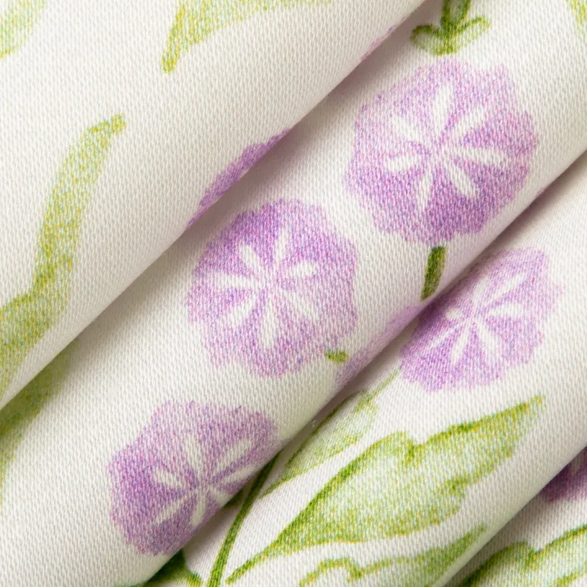 Angelica Violet Purple Floral Prints Drapery and Upholstery Fabric by the Yard — Upholstery and Drapery Fabric