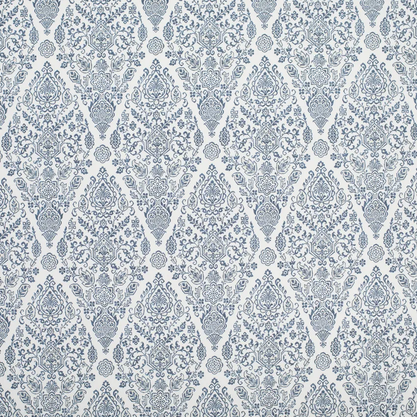 Anita French Blue Abstract & Geometric Prints Drapery and Upholstery Fabric by the Yard