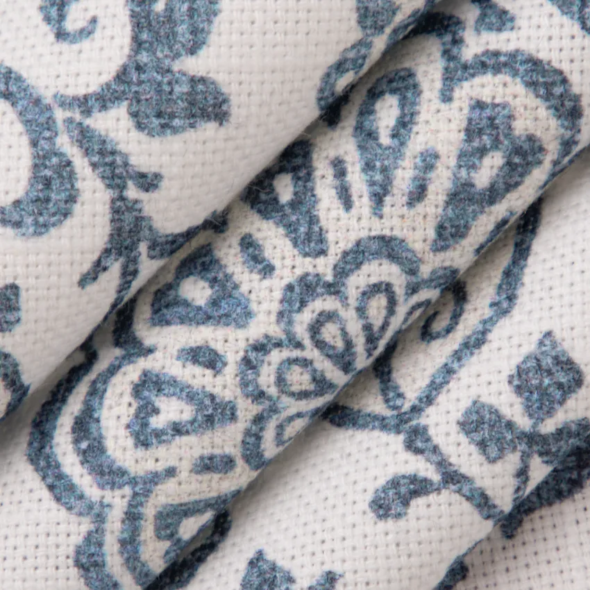 Anita French Blue Abstract & Geometric Prints Drapery and Upholstery Fabric by the Yard — Upholstery and Drapery Fabric