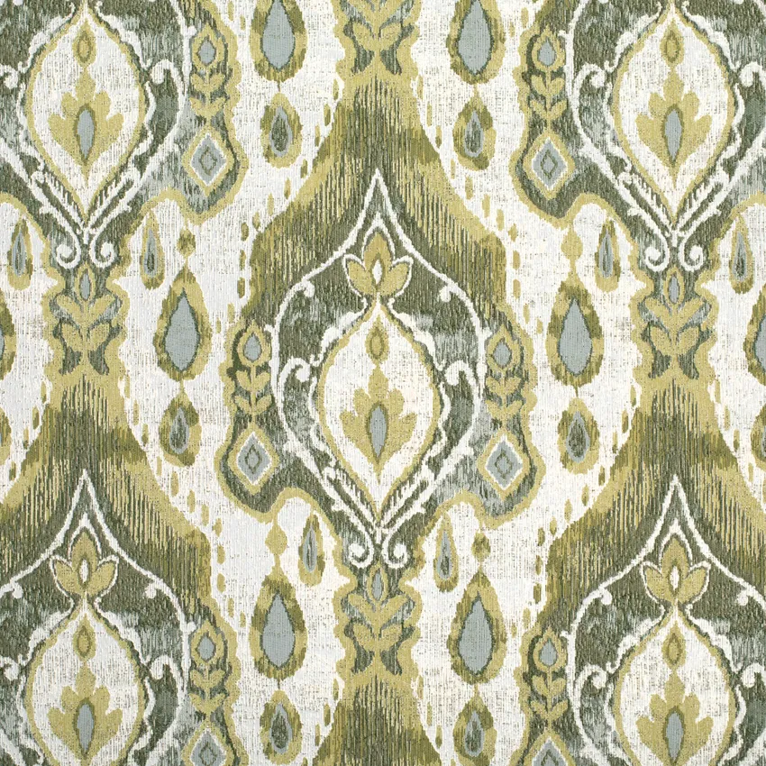 Anna Avocado Green Damask Woven Patterns Upholstery Fabric by the Yard