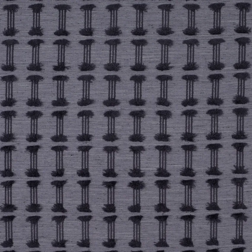 Apollo Cadet Blue Abstract & Geometric Embroidery Drapery and Upholstery Fabric by the Yard