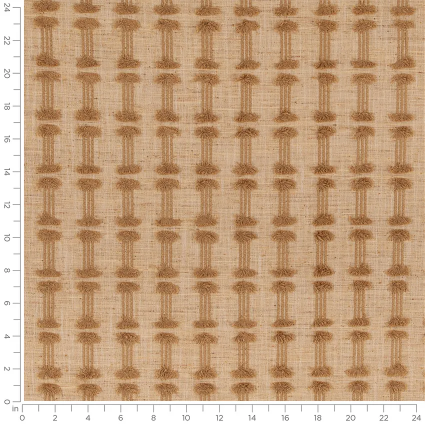 Apollo Topaz Gold & Yellow Abstract & Geometric Embroidery Drapery and Upholstery Fabric by the Yard — Scale in inches