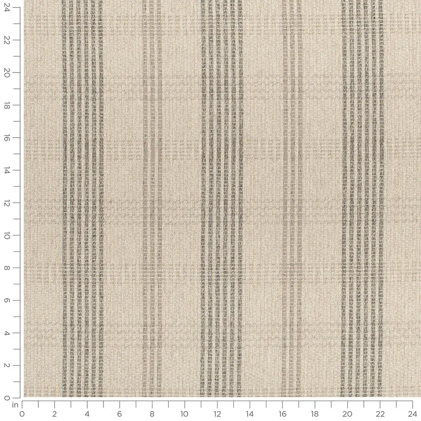 August Ash Grey & Silver Plaid Woven Patterns Upholstery Fabric by the Yard — Scale in inches
