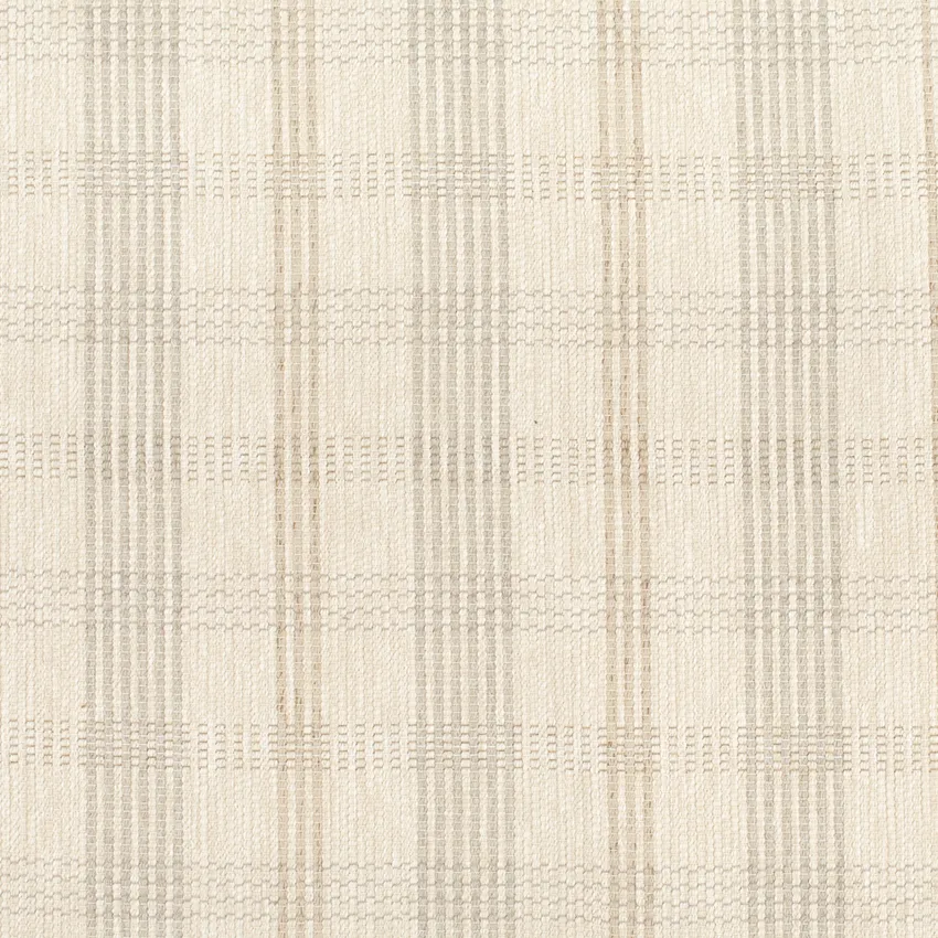 August Parchment Neutral Plaid Woven Patterns Upholstery Fabric by the Yard
