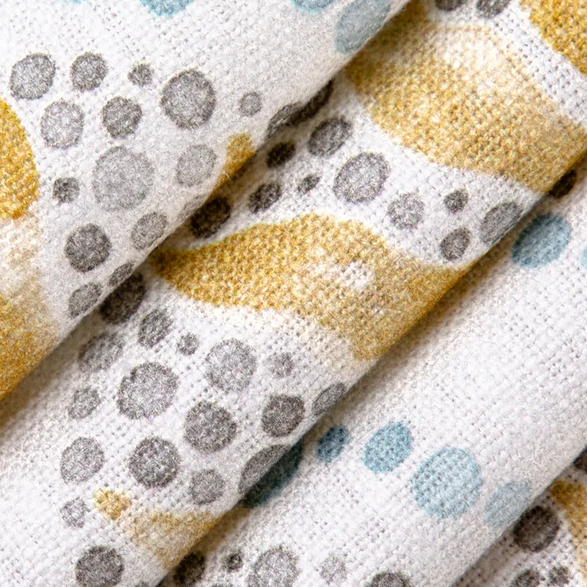 Ava Goldleaf Gold & Yellow Abstract & Geometric Prints Drapery and Upholstery Fabric by the Yard — Upholstery and Drapery Fabric