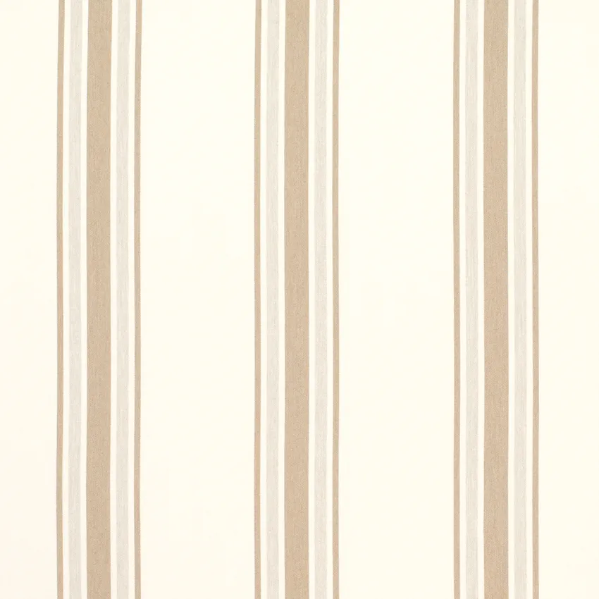 Beckett Almond Brown and Neutral Stripe Woven Patterns Drapery and Upholstery Fabric by the Yard