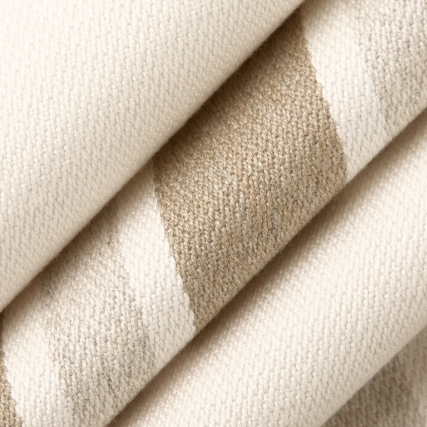 Beckett Almond Brown and Neutral Stripe Woven Patterns Drapery and Upholstery Fabric by the Yard — Upholstery and Drapery Fabric