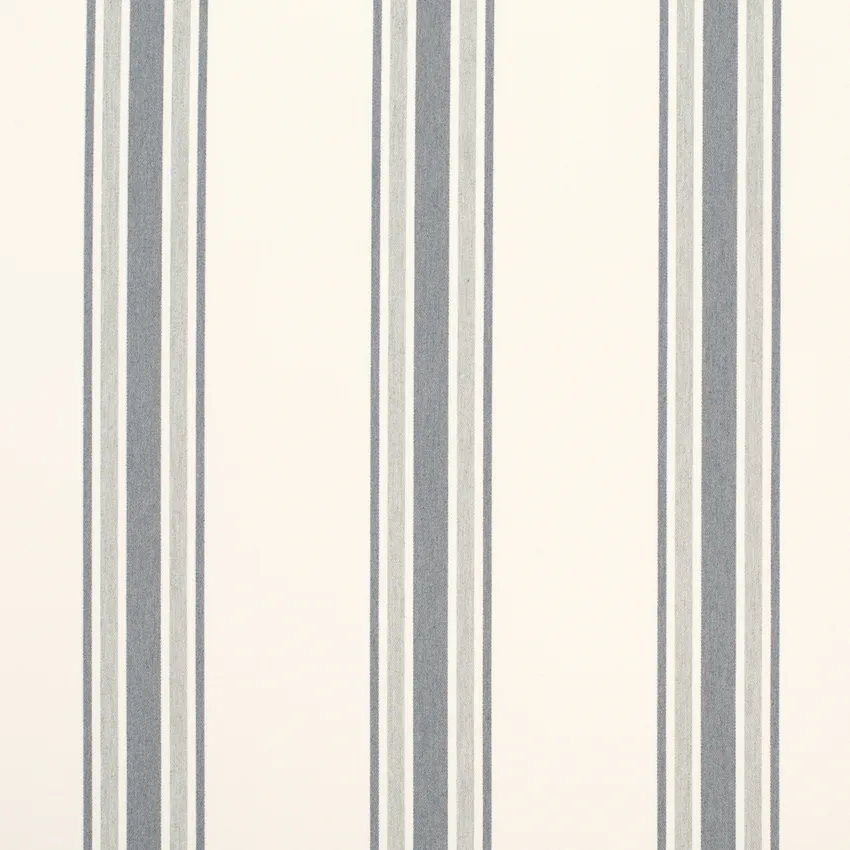 Beckett Coastal Blue Stripe Woven Patterns Drapery and Upholstery Fabric by the Yard